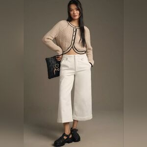 Maeve Cropped Ex High-Rise Wide-Leg Jeans